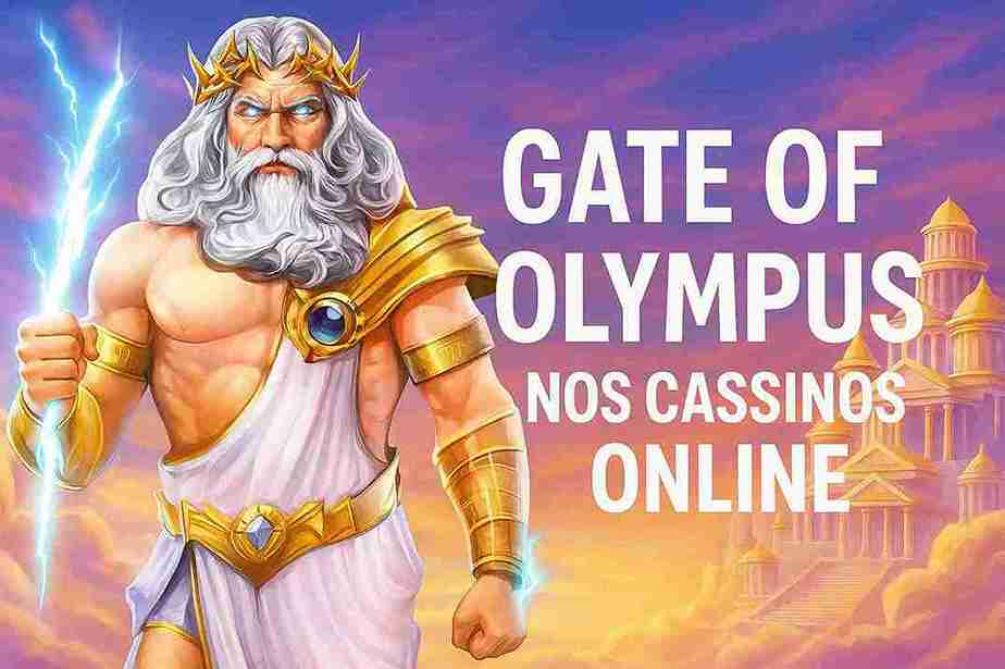 Zeus lançando relâmpagos no jogo Gate of Olympus