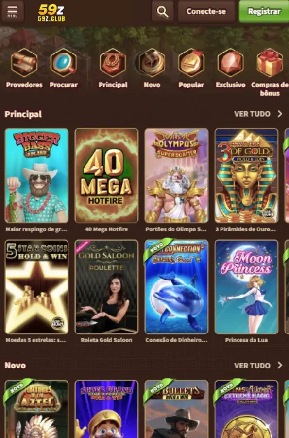 Aplicativo móvel do 59Z Cassino